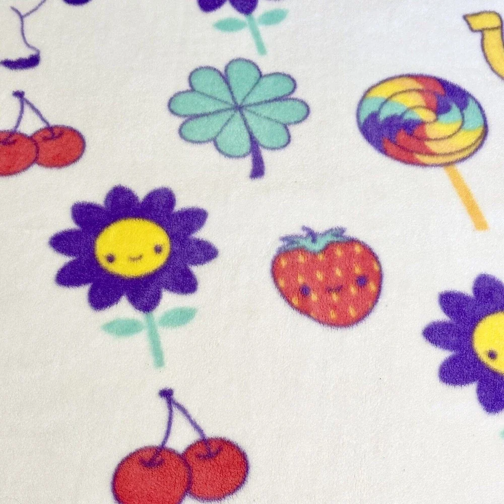 Unicorn, Rainbows & Lolly Pops Dream in Color Throw Blanket Very‎ Soft Bright